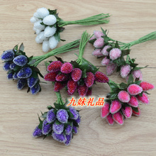 饰花 假花高仿真花水晶草莓 森女DIY手工材料手工头饰拍照道具