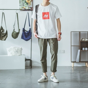 季短袖男士情侣装纯棉印花体恤T恤