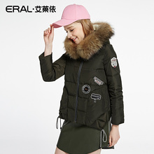 ERAL/艾莱依冬韩版时尚立领羽绒服加厚女短款连帽12010-EDAB-QC图片