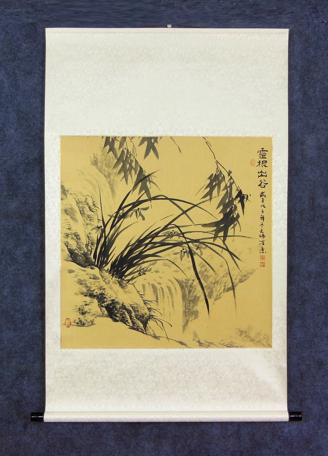 灵根出谷兰花作品四尺斗方写意花鸟国画花鸟画已装裱手绘国画
