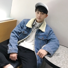 加厚 潮男加绒保暖羊羔毛牛仔衣夹克外套冬季情侣装 棉衣潮棉服棉袄