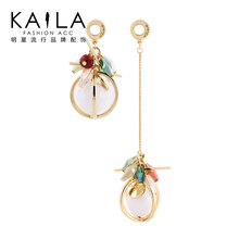 KAiLA婀娜星球不对称耳环女长款 时尚 韩版 气质耳坠耳饰情人节礼物
