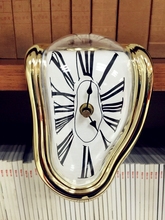 Melting 台桌面挂钟 Clock桌角扭曲时钟达利融化钟表 现货