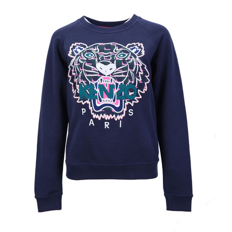 KENZO/高田贤三 纯棉刺绣虎头图案女士卫衣商品大图