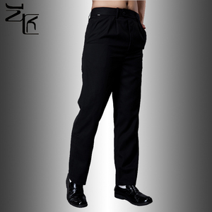 工作服男裤夏装黑色工作裤西装裤直筒裤酒店服务员工作裤薄厨师裤