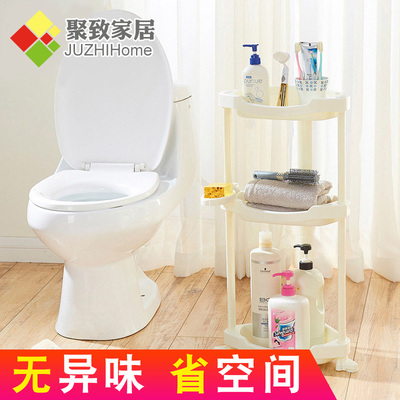 客厅厨房浴室卫生间铝合金物品收纳架 角落落地三角整理储物架