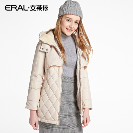 ERAL/艾莱依冬装连帽修身菱格纹羽绒女衣韩版羽绒服16028-EDAA-QC商品大图