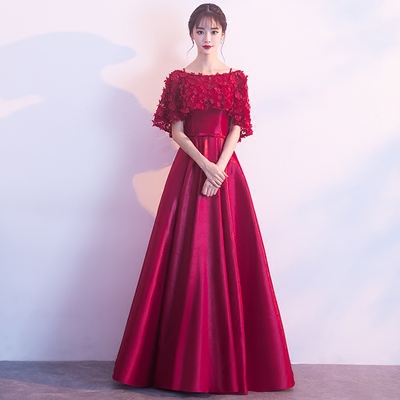 新娘敬酒服2018新款夏秋冬季结婚订婚回门显瘦答谢宴晚礼服长款女