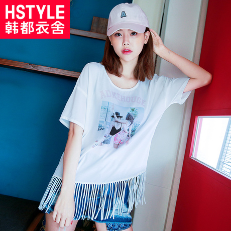 韩都衣舍2018韩版女装夏装新款时尚宽松显瘦雪纺衫NG6172茵商品大图