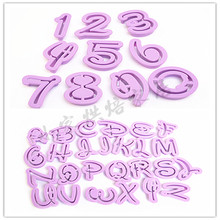 迪士尼26英文字母0 10数字蛋糕翻糖模具糖艺压模切模成品约3.5CM
