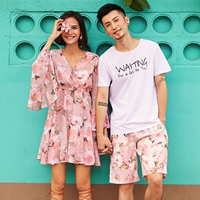 蜜月情侣装海边度假套装qlz女夏泰国旅游沙滩裙显瘦海滩连衣裙