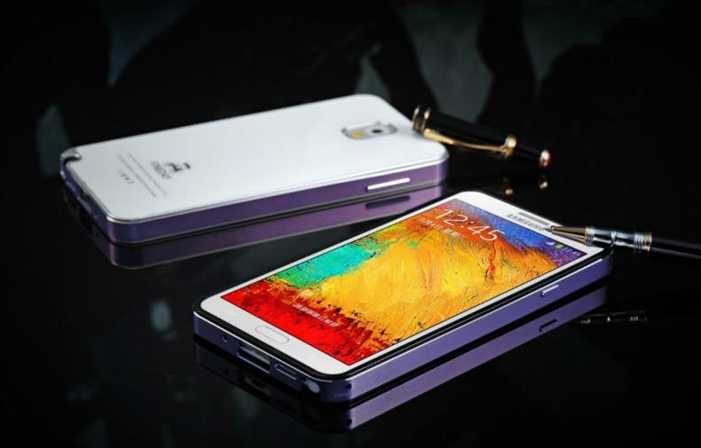 iMatch Aviation Aluminum Alloy Metal Bumper Tempered Glass Back Cover Case for Samsung Galaxy Note 3 N9000