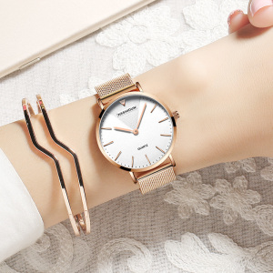 时尚女表简约女士钢带防水学生石英表
