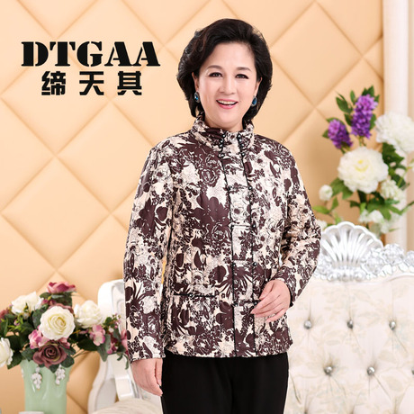 大码长袖中老年羽绒内胆女士修身保暖立领秋冬季羽绒服内衣妈妈装商品大图