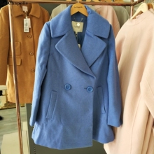 专柜正品拉夏贝尔LaBabite16冬女装长款外套毛呢大衣60004879图片