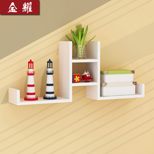 饰架免打孔 墙上置物架墙壁客厅一字隔板搁板壁挂墙面层板书架装
