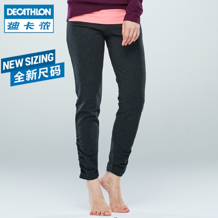 迪卡侬 秋冬保暖瑜伽裤女高腰健身运动长裤紧身显瘦DOMYOS-Y WY