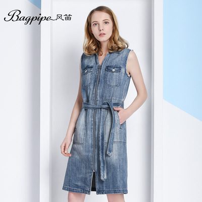 BAGPIPE\/风笛2018新款春季连衣裙中长款牛仔