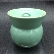 包邮 日本青瓷水指清水罐茶叶罐古美术现货杭州茶亦居S33