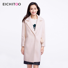 爱居兔2018冬季女装长款羊毛呢大衣外套图片