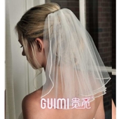 旅拍新娘头纱短款 韩式简约拍照结婚婚礼超仙婚纱小头纱头饰 新款