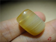 〓奶黄色天然老缠丝〓白玛瑙勒子单珠佛珠配珠DIY星月菩提配饰44