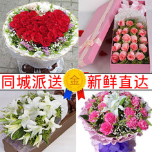 玫瑰百合控塑巴城生日鲜花速递邢台内丘柏乡隆尧任县南和送花店