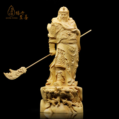 小叶黄杨木雕摆件手把件饰品精品木雕关公武财神人物佛像工艺品