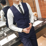 男士西装马甲韩版修身西服马夹背心春秋款休闲英伦风小马甲男坎肩