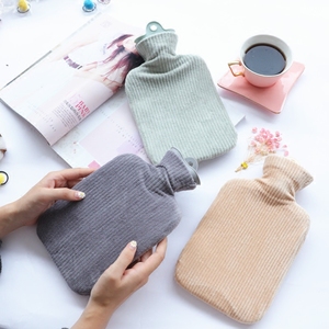 情侣纯色毛绒热水袋