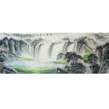 聚宝盆山水客厅字画办公室书画 风水画源远流长 纯手绘国画山水画