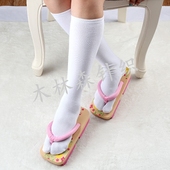 包邮 cosplay 日本和服纯棉白色木屐专用袜二指袜 足袋2趾袜分趾袜