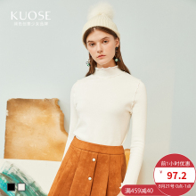 阔色2018冬季新款韩版女学生黑色显瘦修身长袖打底衫毛针织衫图片