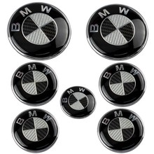 3系5系7系x1x3x6x5改装 BMW宝马前后车标1系 黑白碳纤标引擎盖标志