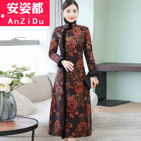 唐装棉袄秋冬夹棉中式上衣复古风汉服中国风女装改良旗袍大衣外套商品大图
