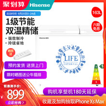 Hisense/海信 BCD-163N/B 冷藏冷冻双温商用家用卧式冷柜小型冰柜