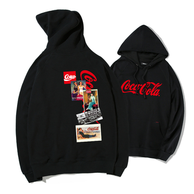 ins超火的外套请喝可口可乐联名复古卫衣男女情侣春秋款Coca Cola