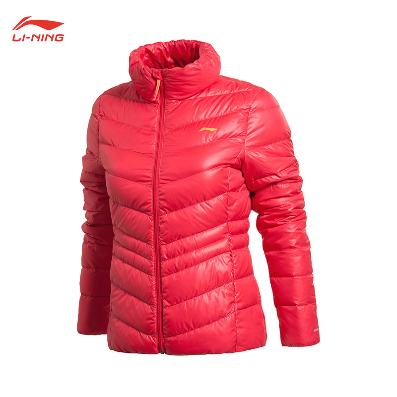 Li Ning Down jacket Women's authentic clearance winter lightweight short hooded white duck down casual sports women's coat