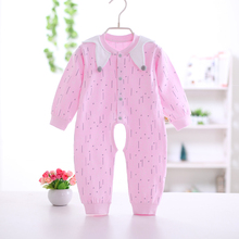 婴儿连体衣春秋新生儿哈衣爬服装夏婴儿衣服男女宝宝0-3-6-12个月