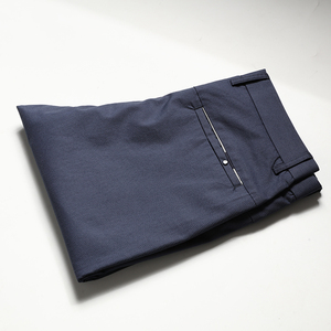 国内工厂尾货男装19年春夏款商务休闲百搭中腰深蓝色休闲长裤