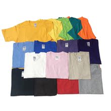 【两件包邮】19色Premium5.3oz100%全棉男女款情侣打底短袖T恤Tee