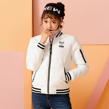 潮流前线2018冬装新品羽绒服外套女韩版棒球领保暖女士休闲外套潮图片