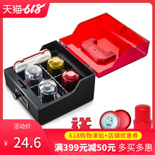 金隆兴印章盒带密码锁铝合金印章收纳盒印章盒子收纳印章箱公章盒印章袋财务用品办公用品收纳包印章袋