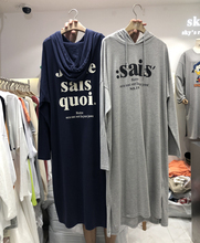 韩版新品sky卫衣女中长款连帽宽松显瘦大码女装长款卫衣女秋冬