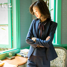 秋安2018春秋新款时尚职业装女装套装正装三件套美容院工作服套裙图片