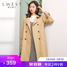 风衣女中长款 新款 朗文斯汀2019春装 学生卡其港味外套宽松流行大衣