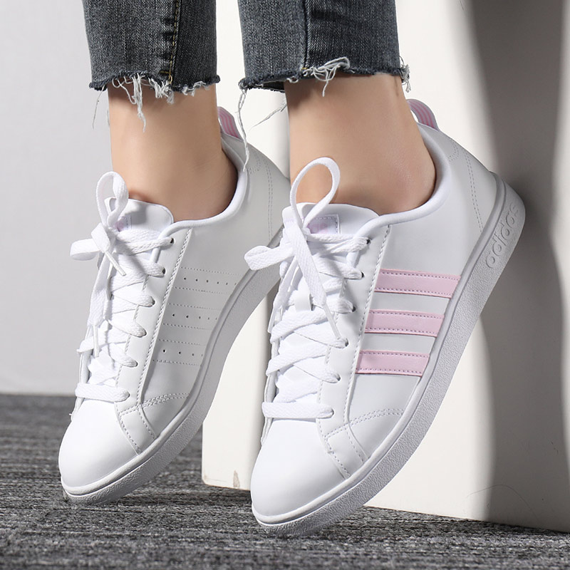 2019 Spring New Adidas Flat Bottom Low Top Women's Shoes Leather Face Casual Board Shoes F34439 F34467