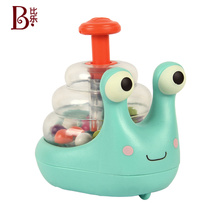 推动滑行婴幼儿宝宝锻炼爬行玩具0 2岁 比乐B.toys蜗牛按压跳跳球