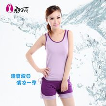 那秋正品2013夏款女式瑜珈服背心短裤短装运动健服跳操服新款