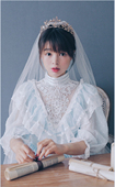 水蓝色古典婚纱 森小艺